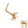 Piercing nez courbé 0.8mm 40 - Rose papillon