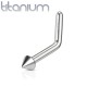 Piercing nez courbé 0.8 ou 1mm 90 - Titane pointe