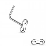 Piercing nez courbé 0.8mm 41 - Gris infini