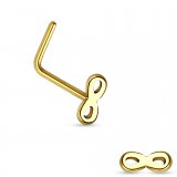Piercing nez courbé 0.8mm 41 - Jaune infini