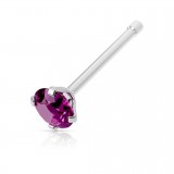 Piercing nez droit 0,8mm 29 - Cristal rond lilas