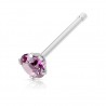 Piercing nez droit 0,8mm 29 - Cristal rond rose
