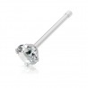 Piercing nez droit 0,8mm 29 - Cristal rond transparent