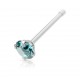 Piercing nez droit 0,8mm 29 - Cristal rond bleu-clair
