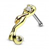 Piercing nez droit 0,8mm 87 - Jaune courbe imaginaire
