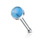Piercing nez droit 0,8mm 95 - Turquoise