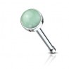 Piercing nez droit 0,8mm 95 - Aventurine jade