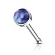 Piercing nez droit 0,8mm 95 - Sodalite
