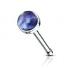 Piercing nez droit 0,8mm 95 - Sodalite