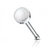 Piercing nez droit 0,8mm 95 - Quartz