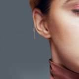 Cartilage hélix, tragus 99 - Gris deux chaines pendantes