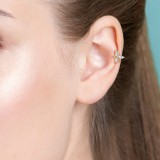 Cartilage hélix, tragus 99 - Jaune deux chaines pendantes