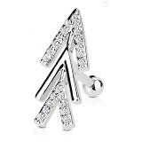 Cartilage hélix, tragus 265 - Gris flêche multistrass