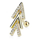 Cartilage hélix, tragus 265 - Jaune flêche multistrass