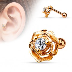 Cartilage hélix, tragus 316 - Gold-ip rose fleur
