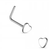 Piercing nez courbé 0.8mm 43 - Gris coeur