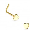 Piercing nez courbé 0.8mm 43 - Jaune coeur