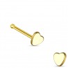 Piercing nez droit 0,8mm 53 - Jaune coeur