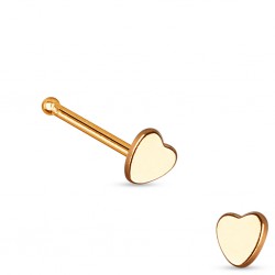 Piercing nez droit 0,8mm 53 - Rose coeur