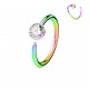 Anneau de nez 0.8mm 18 - Multicolore strass