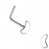Piercing nez courbé 0.8mm 42 - Gris lune