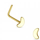 Piercing nez courbé 0.8mm 42 - Jaune lune