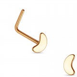 Piercing nez courbé 0.8mm 42 - Rose lune
