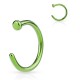 Anneau de nez 0,8 ou 1mm vert-pomme