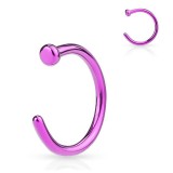 Anneau de nez 0,8 ou 1mm lilas