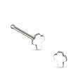 Piercing nez droit 0,8mm 55 - Gris croix