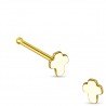 Piercing nez droit 0,8mm 55 - Jaune croix