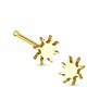 Piercing nez droit 0,8mm 52 - Soleil jaune