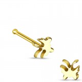 Piercing nez droit 0,8mm 51 - Papillon jaune