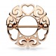 Piercing téton rose trois coeurs (20)