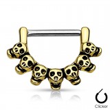 Piercing téton gold-ip jaune cranes (79)
