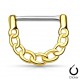 Piercing téton jaune chaine (77)