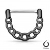 Piercing téton noir chaine (77)