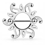 Piercing téton gris soleil avec creux (03)