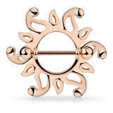 Piercing téton rose soleil avec creux (03)
