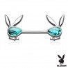 Piercing téton playboy 9 - Gris abalone