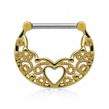 Piercing téton jaune coeurs deluxe (23)