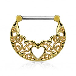 Piercing téton jaune coeurs deluxe (23)