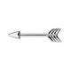Piercing téton barbell 83 - Flèche grise