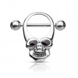 Piercing téton tête de mort grise (36)