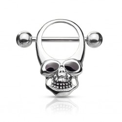 Piercing téton tête de mort grise (36)