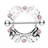 Piercing téton six strass (16)