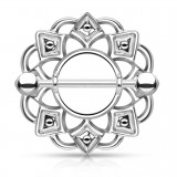 Piercing téton bouclier royal gris (63)