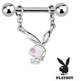 Piercing téton playboy 5 - Lapin gris oeil rose