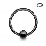 Piercing anneau 1,6mm 03 - Plaqué-titane noir