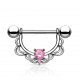 Piercing téton vintage deluxe cristal rose (80)